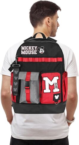 Bioworld Disney Mickey Mouse M 18.5" Adult Black & Red Backpack in Kuwait