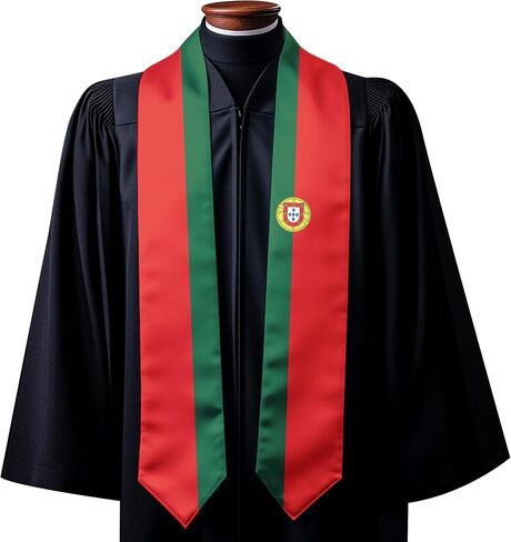 Portugal Flag Graduation Stole Embroidery Sash for Study Aboard International Students Adult Unisex Gifts in Saudi Arabia