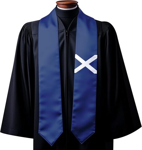 Scotland St Andrews Cross Flag Graduation Stole Sash for Study Aboard International Students Adult Unisex Gifts in Saudi Arabia