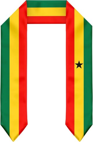 Ghana Flag Graduation Stole Sash for Study Aboard International Students Abroad Adult Unisex in Saudi Arabia