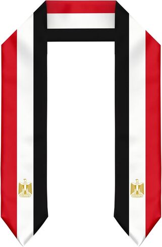Egypt Flag Graduation Stole Graduation Sash Scarf for International Student Abroad Adult Unisex in Saudi Arabia
