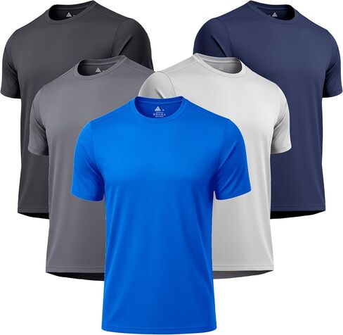 ZITY 5 Packs Men's UPF 50+ Sun Protection T-Shirts Workout Fishing Swimming Rash Guard Fast Dry Breathable Shirt in Saudi Arabia