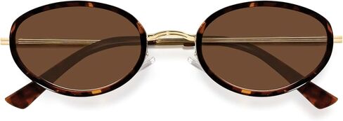 BOTEN Retro Oval Sunglasses for Women 90s Small Gold Frame Sun Glasses Lightweight Cute Chic Sunnies in Saudi Arabia