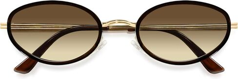 BOTEN Retro Oval Sunglasses for Women 90s Small Gold Frame Sun Glasses Lightweight Cute Chic Sunnies in Saudi Arabia