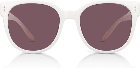 Oversized Square Sunglasses for Women Men, Lightweight TR90 Polarized Shades with Geometric Hinge, Anti-Oil UV400 Eyewear for Vacation, Glacial White, Brand of EssilorLuxottica in Saudi Arabia
