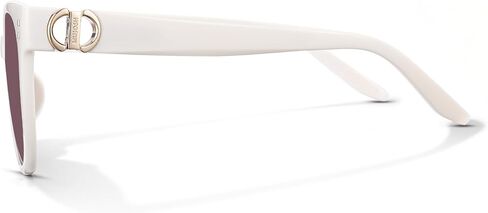 Oversized Square Sunglasses for Women Men, Lightweight TR90 Polarized Shades with Geometric Hinge, Anti-Oil UV400 Eyewear for Vacation, Glacial White, Brand of EssilorLuxottica in Saudi Arabia