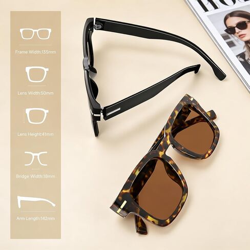 Trendy Sunglasses Womens Classic Retro Sunglasses for Women Men Fashion Driving Square Frame UV Protection in Saudi Arabia