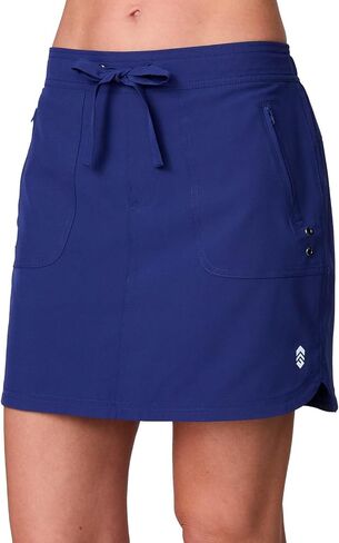 Free Country Women's Skort 3" Inseam Tennis Golf Swimming Drawstring Skorts UPF 50 Quick Dry with Pockets and Streachable-B&B in Kuwait