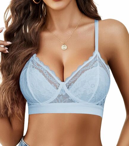 Avidlove حمالات صدر للنساء من الدانتيل Racerback حمالات صدر لاسلكية غير مبطنة حمالة صدر مريحة ملابس داخلية مثيرة in Kuwait