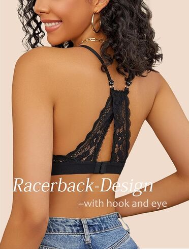 Avidlove حمالات صدر للنساء من الدانتيل Racerback حمالات صدر لاسلكية غير مبطنة حمالة صدر مريحة ملابس داخلية مثيرة in Kuwait