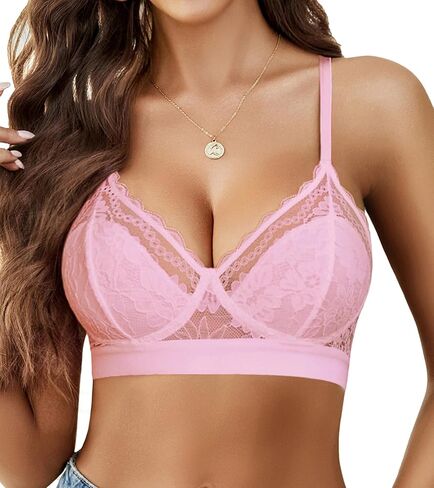 Avidlove حمالات صدر للنساء من الدانتيل Racerback حمالات صدر لاسلكية غير مبطنة حمالة صدر مريحة ملابس داخلية مثيرة in Kuwait