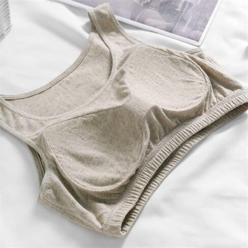 100% Natural Hemp Linen Sports Bras for Women Moisture-Wicking Light Support Sleep Yoga Vest Bralette Crop Tops in Kuwait