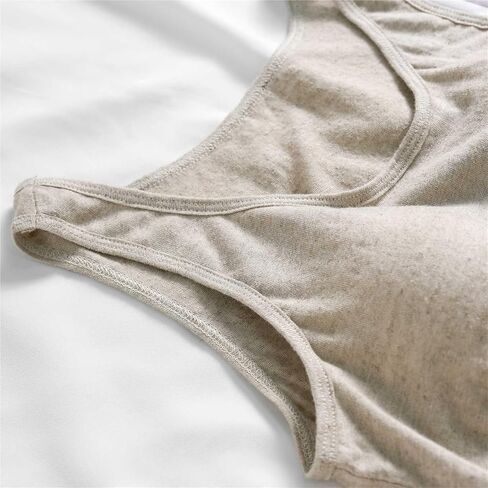 100% Natural Hemp Linen Sports Bras for Women Moisture-Wicking Light Support Sleep Yoga Vest Bralette Crop Tops in Kuwait
