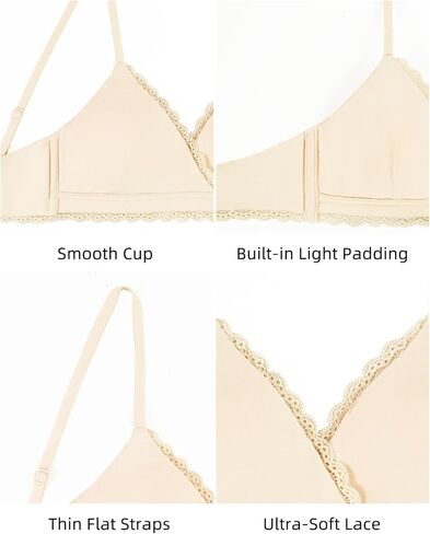 Organic Cotton Bra for Women T-Shirt Bra Padded Bra for Small Breasted Women in Saudi Arabia