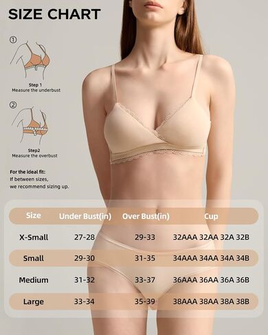 Organic Cotton Bra for Women T-Shirt Bra Padded Bra for Small Breasted Women in Saudi Arabia