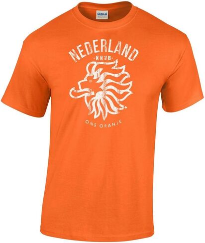 DIRTYRAGZ Men's Netherlands Flag Holland Dutch Soccer Mens T-Shirt in Kuwait