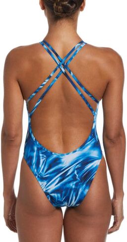 ملابس السباحة النسائية من Nike HydraStrong Solar Rise Fastback One Piece Game Royal، 38 in Kuwait