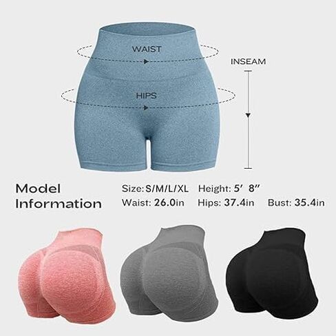 1-Pack Gym Clothes for Woman,Fitness Clothing,Scrunch Shorts,Workout Shorts Women for Athletic Running Gym(Red-L) in Kuwait