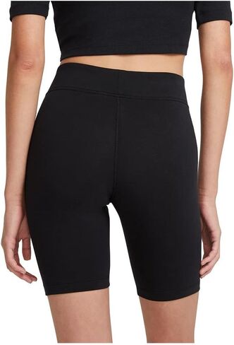 Nike NSW Essential Bike Shorts LBR Mid-Rise Black/White LG in Kuwait