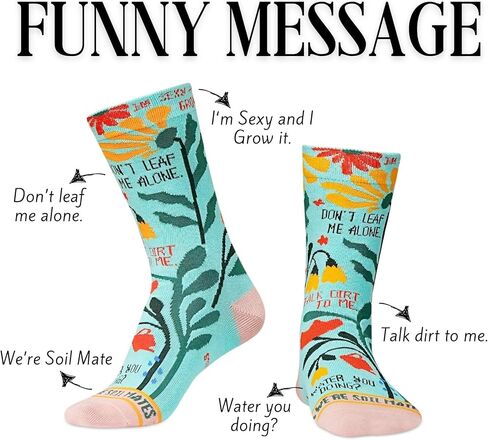 InnoBeta Gardening Gifts for Women Funny One Size Crew Sock for Gardener Garden Lovers Mom Grandma, Garden Gifts for Women Gardeners on Birthday Christmas in Kuwait