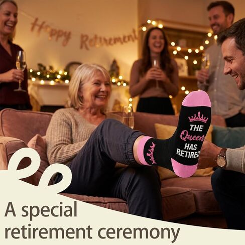 Retirement Socks with Congratulatory Card,Fun Novel Retired Gifts,Unique Amusing Present for Retirees Woman in Saudi Arabia