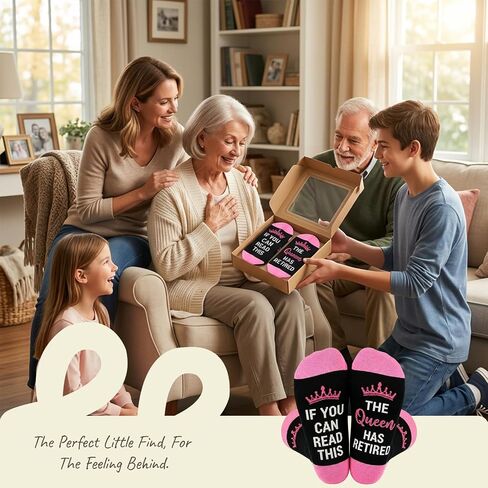 Retirement Socks with Congratulatory Card,Fun Novel Retired Gifts,Unique Amusing Present for Retirees Woman in Saudi Arabia