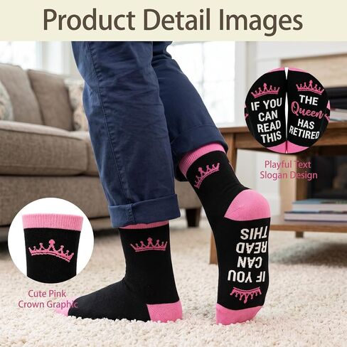 Retirement Socks with Congratulatory Card,Fun Novel Retired Gifts,Unique Amusing Present for Retirees Woman in Saudi Arabia