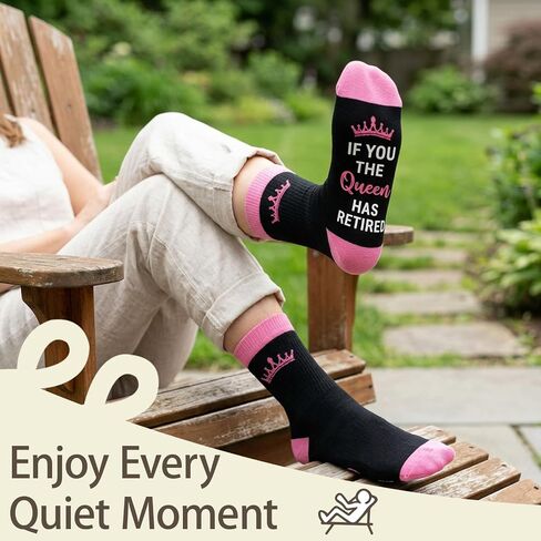 Retirement Socks with Congratulatory Card,Fun Novel Retired Gifts,Unique Amusing Present for Retirees Woman in Saudi Arabia
