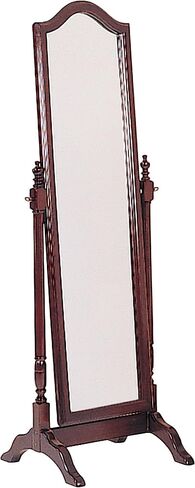 BOWERY HILL 65" Traditional Wood Arched Top Cheval Mirror with Bonnet Top, Adjustable Tilt, Timeless Aesthetic, Incredible Quality, in Merlot Finish in Saudi Arabia