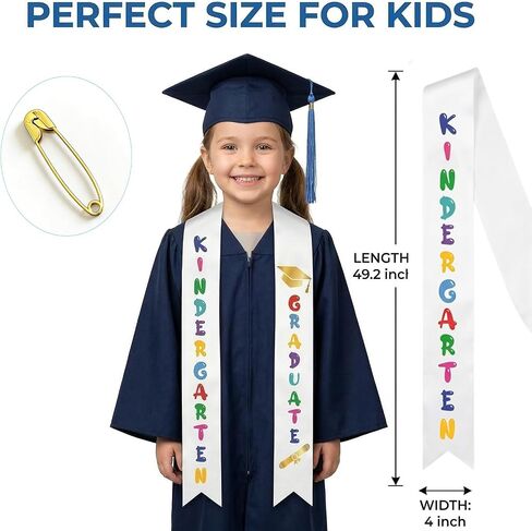 6Pcs Preschool Graduation Stole Kids Graduate Sash 2026 Kindergarten Gifts Unisex Bulk-White in Saudi Arabia