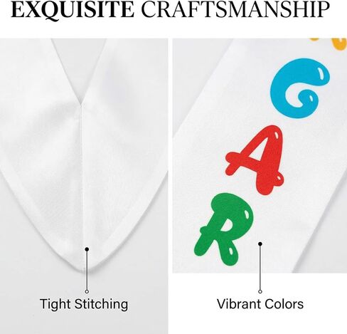 6Pcs Preschool Graduation Stole Kids Graduate Sash 2026 Kindergarten Gifts Unisex Bulk-White in Saudi Arabia