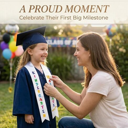6Pcs Preschool Graduation Stole Kids Graduate Sash 2026 Kindergarten Gifts Unisex Bulk-White in Saudi Arabia