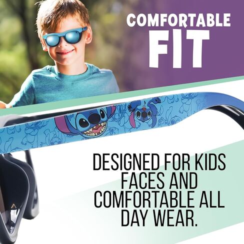 ARKAID Disney Stitch Sunglasses for Kids Stylish, Comfortable & Durable UV-Protective Stitch Glasses - with Soft Stitch Glasses Case - Official Disney Sunglasses in Saudi Arabia