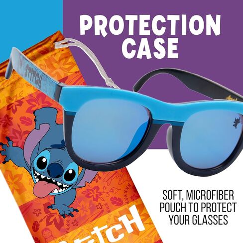 ARKAID Disney Stitch Sunglasses for Kids Stylish, Comfortable & Durable UV-Protective Stitch Glasses - with Soft Stitch Glasses Case - Official Disney Sunglasses in Saudi Arabia