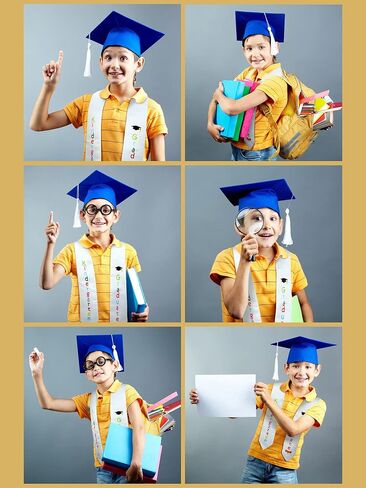 Geyoga 4 Pieces Kids Graduation Stole Unisex Printed Kindergarten Preschool Stole for Decorations (Cute Pattern) in Kuwait
