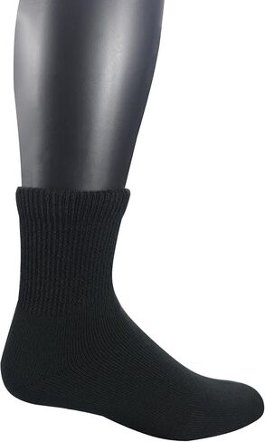 Yomandamor Men's 4 Pairs Thermal Diabetic Socks Wool/Acrylic Cushioned Quarter Warm Socks,10-13 in Kuwait