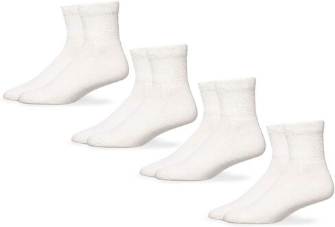 Carolina Ultimate Mens Non-Binding Diabetic Cotton Quarter Socks 4 Pair Pack in Kuwait
