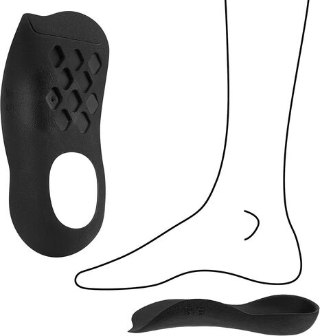 1 Pair Kids Flat Foot Insoles Size S - Pediatric Arch Support Shoe Inserts for Toddler Gait Correction - Orthopedic Pads for Knock Knees and Bow Legs Alignment Black in Kuwait