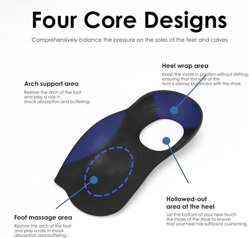 1 Pair Kids Flat Foot Insoles Size S - Pediatric Arch Support Shoe Inserts for Toddler Gait Correction - Orthopedic Pads for Knock Knees and Bow Legs Alignment Black in Kuwait
