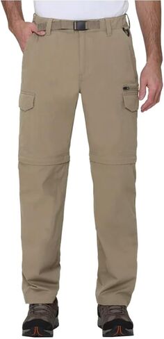 The B.C. Clothing Co. Men's Belted Stretch Convertible Cargo Pant, Pants Convert to Shorts in Saudi Arabia