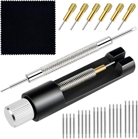Watch Link Removal Tool, Upgrade Watch Band Tool Kit to Adjust and Remove Bracelet, Pin Remover, Adjust Watches Repair Kit With Pin Punch, 6PCS Extra Replacement, Cleaning Cloth, 20PCS Spring Bars in Saudi Arabia