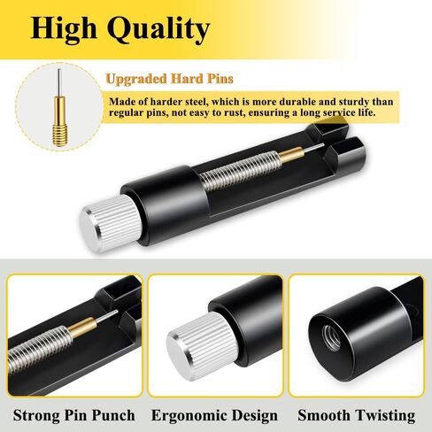 Watch Link Removal Tool, Upgrade Watch Band Tool Kit to Adjust and Remove Bracelet, Pin Remover, Adjust Watches Repair Kit With Pin Punch, 6PCS Extra Replacement, Cleaning Cloth, 20PCS Spring Bars in Saudi Arabia