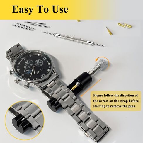 Watch Link Removal Tool, Upgrade Watch Band Tool Kit to Adjust and Remove Bracelet, Pin Remover, Adjust Watches Repair Kit With Pin Punch, 6PCS Extra Replacement, Cleaning Cloth, 20PCS Spring Bars in Saudi Arabia
