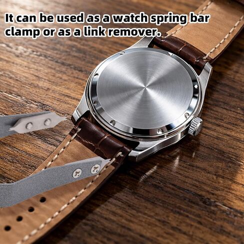 Mikovivi Spring Bar Tweezers for Watch Strap & Band – Aluminum Alloy Pin Removal Tool with Spare Fork Tips & Screwdriver, Precision Repair Kit for Watchmakers in Kuwait