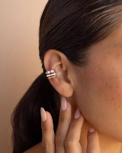 Ear Cuff for Women, 14K Gold/White Gold Plated Ear Cuffs Non Piercing Hypoallergenic Jewelry Gift in Saudi Arabia