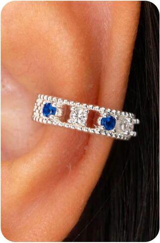 Ear Cuff for Women, 14K Gold/White Gold Plated Ear Cuffs Non Piercing Hypoallergenic Jewelry Gift in Saudi Arabia