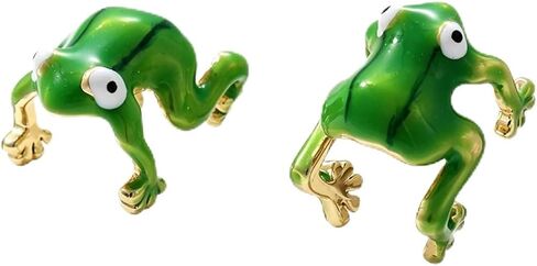Green Frog Ear Cuff, Cute Green Frog Earrings, for Women Party Wedding Minimalist Trendy Everyday Ear Jewelry Statement Gift in Saudi Arabia