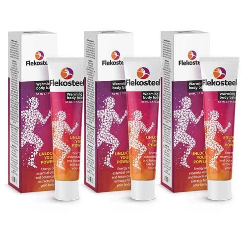 3 Tubes HENDEL GARDEN Flekosteel Warming Body Balm 5.1 fl oz/150 ml in Saudi Arabia