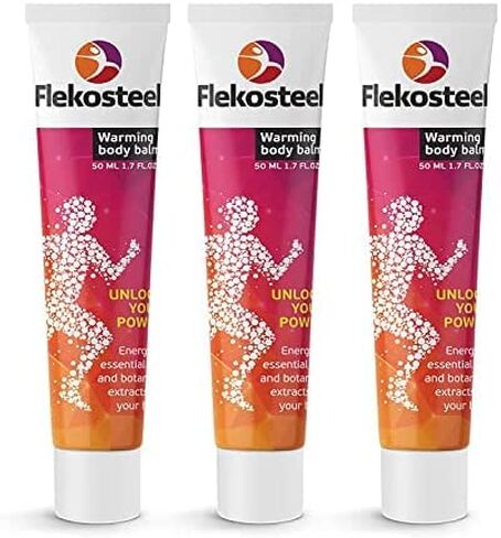 3 Tubes HENDEL GARDEN Flekosteel Warming Body Balm 5.1 fl oz/150 ml in Saudi Arabia