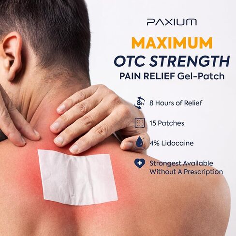 4% Lidocaine Patches Maximum Strength – Topical Pain Relief Patch for Back, Neck, Shoulders, Knees & Elbows – 15 Count in Kuwait